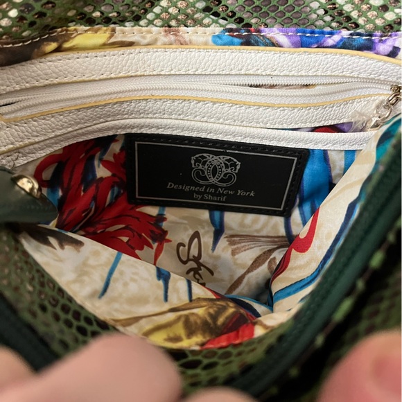 Sharif green faux snakeskin satchel - Picture 4 of 9